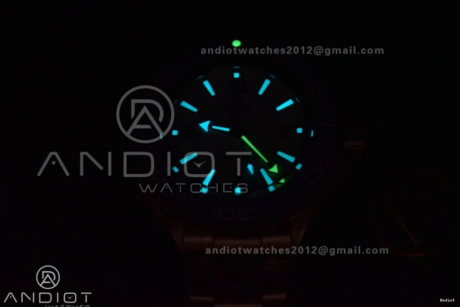 6000M Ceramic SS Black on 1:1 Bezel TF Blue Black Best Edition Deep A2824 Dial Ultra Seamaster Rubber Strap 1220